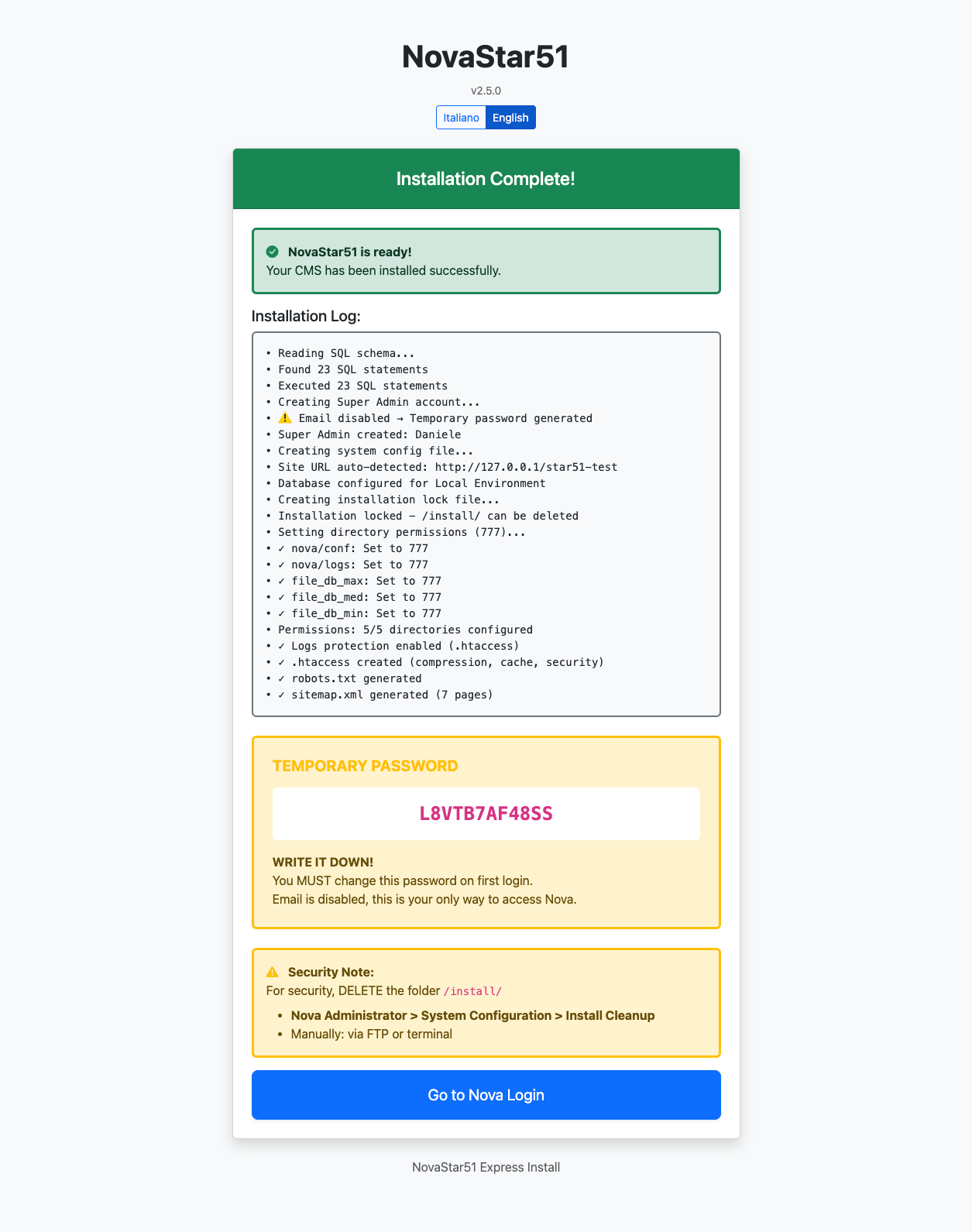 Installation complete without Gmail